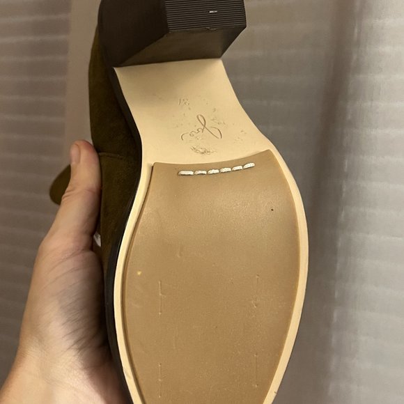 sz 37 Joie green suede ankle boots NEVER WORN - Picture 7 of 7